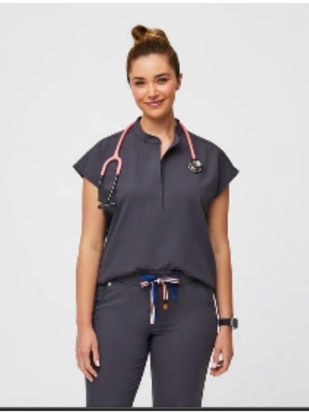 FIGS Pride - Women’s charcoal Rafaela oversized scrub top - XS - limited edition
